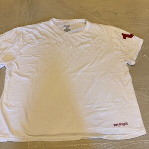 True Religion White Tee with Red Accents